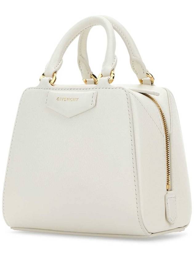 Antigona Cube Leather Tote Bag White - GIVENCHY - BALAAN 4