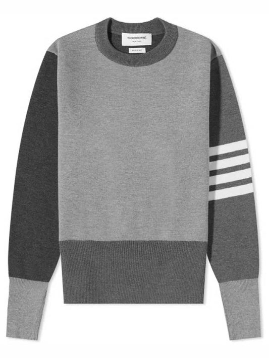 4-Bar Stripe Fun Mix Milano Stitch Merino Wool Knit Top - THOM BROWNE - BALAAN 2