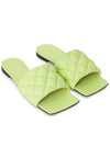 Padded Quilted Slippers Green - BOTTEGA VENETA - BALAAN 4