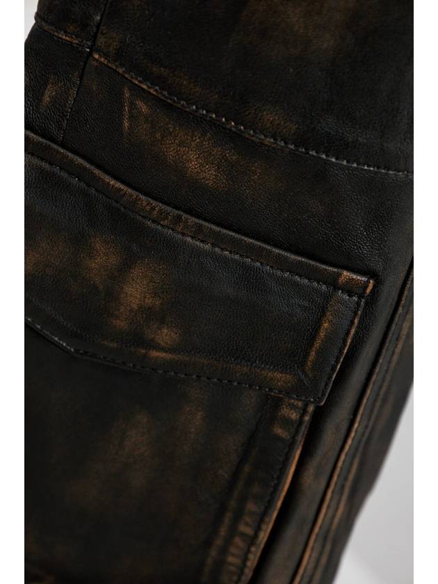 Gestuz Leather Pants Lineragz, Women's, Brown - GESTUZ - BALAAN 5