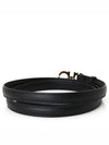 Gancini Leather Belt Black - SALVATORE FERRAGAMO - BALAAN 4