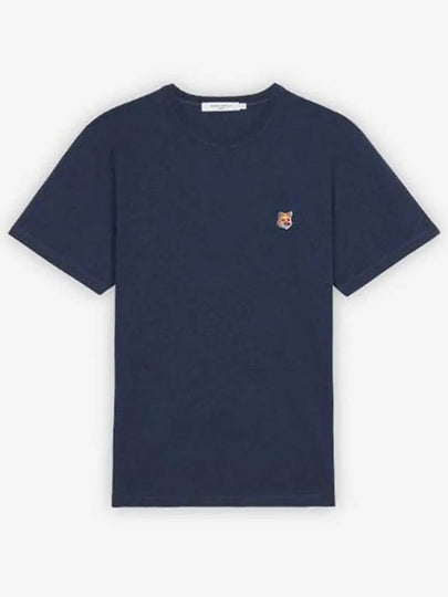 Fox Head Patch Classic Short Sleeve T-Shirt Navy Melange - MAISON KITSUNE - BALAAN 2