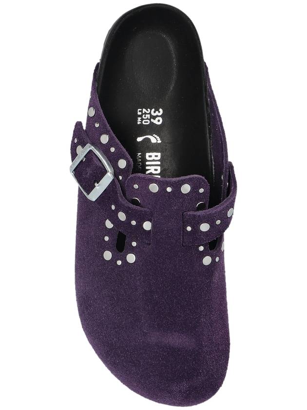 Birkenstock Slides Boston Rivet Border, Women's, Purple - BIRKENSTOCK - BALAAN 6