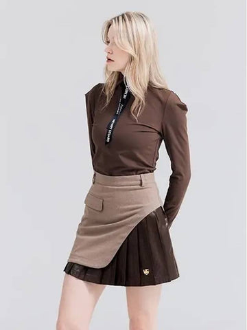 Golf Wave Pleated Skirt Beige - HENRY STUART - BALAAN 1