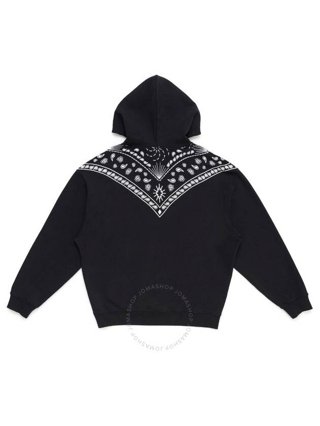 Bandana Confront Cotton Hoodie Black - MARCELO BURLON - BALAAN 3