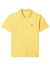 Men's Logo Classic Fit Cotton Short Sleeve Polo Shirt Yellow - LACOSTE - BALAAN 2