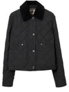 Striped point cropped quilted jacket black - BURBERRY - BALAAN 2