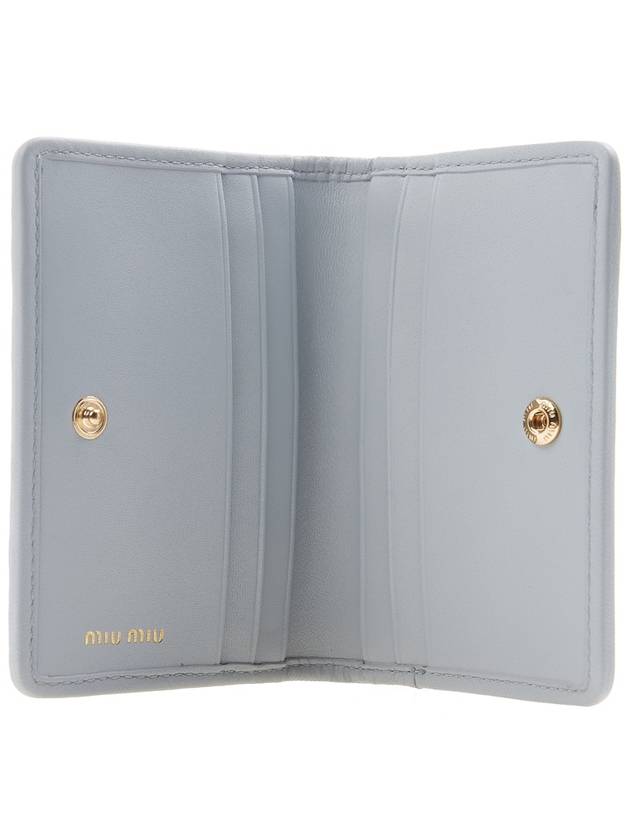 Matelasse Nappa Leather Card Wallet Grey - MIU MIU - BALAAN 11