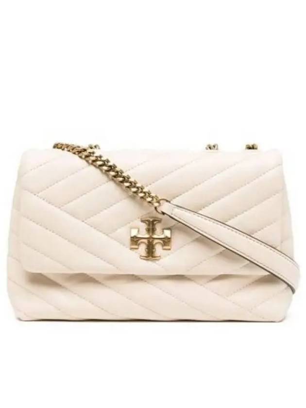 Kira Chevron Convertible Strap Small Shoulder Bag New Cream - TORY BURCH - BALAAN 2