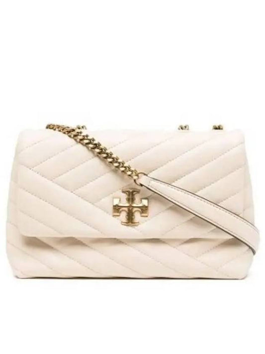 Kira Chevron Convertible Strap Small Shoulder Bag New Cream - TORY BURCH - BALAAN 2