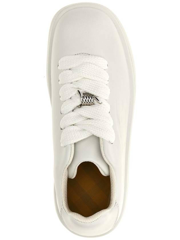 Leather Box Low-Top Sneakers White - BURBERRY - BALAAN 5