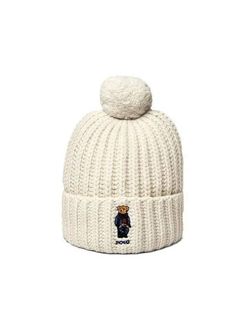 WC0522 105 bare cable knit pom beanie - POLO RALPH LAUREN - BALAAN 1