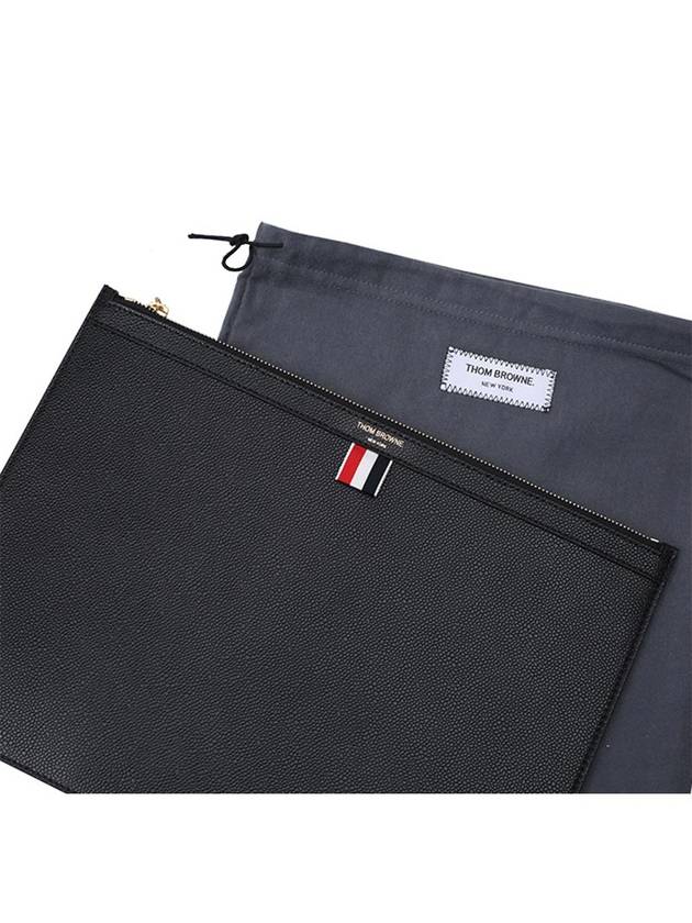 Medium Document Holder Clutch Bag Black - THOM BROWNE - BALAAN 8