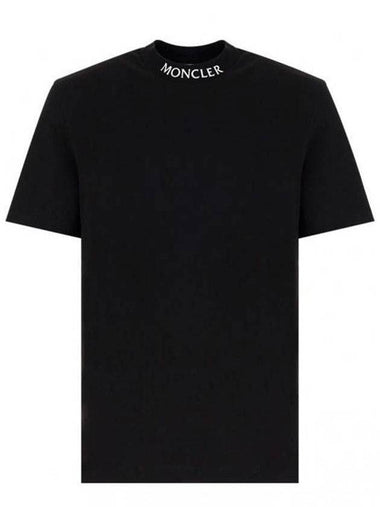 Logo Cotton Short Sleeve T-Shirt Black - MONCLER - BALAAN 1