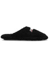 Logo Furry Mule Black - BALENCIAGA - BALAAN 1