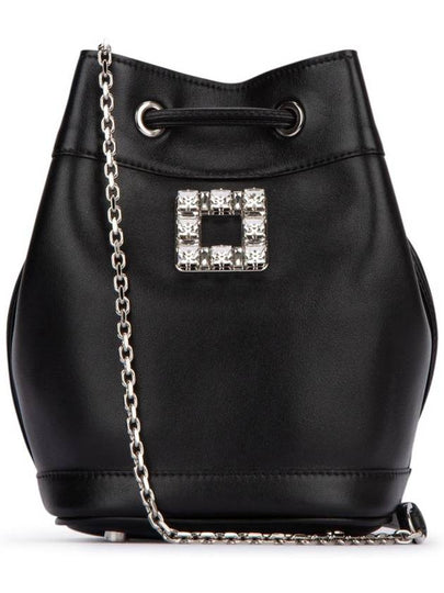 Très Vivier Leather Bucket Bag Black - ROGER VIVIER - BALAAN 2