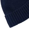 Logo Patch Carlton Cotton Beanie Navy - BARBOUR - BALAAN 9