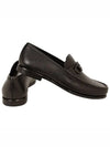 Gancini Bit Leather Moccasin Loafers Black - SALVATORE FERRAGAMO - BALAAN 5