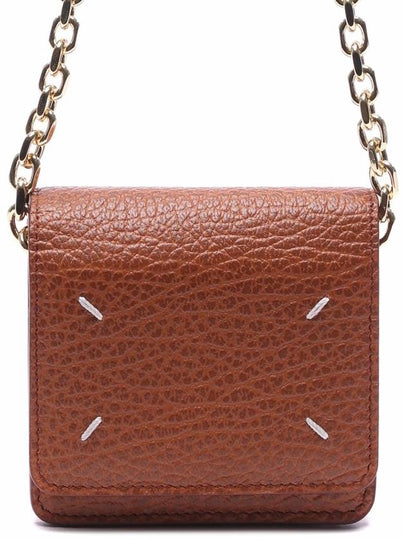 Embroidery Logo Chain Cald Wallet Brown - MAISON MARGIELA - BALAAN 2