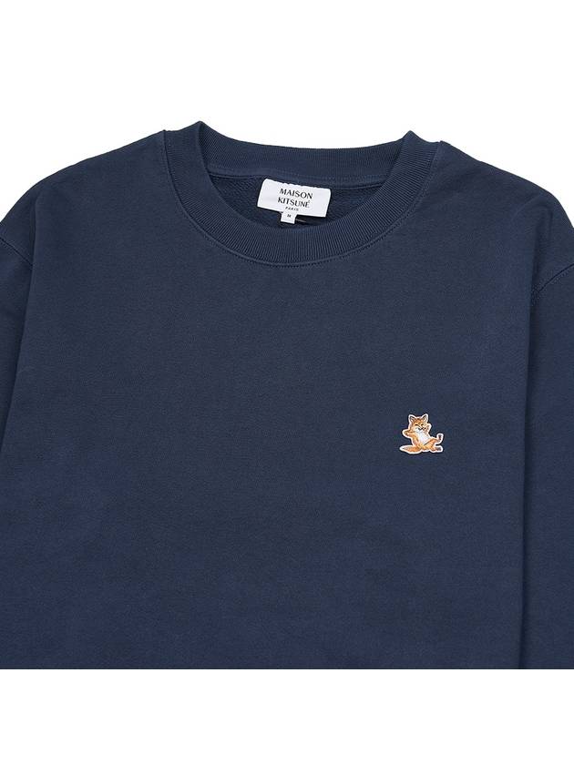 Chillax Patch Regular Sweatshirt Ink Blue - MAISON KITSUNE - BALAAN 4