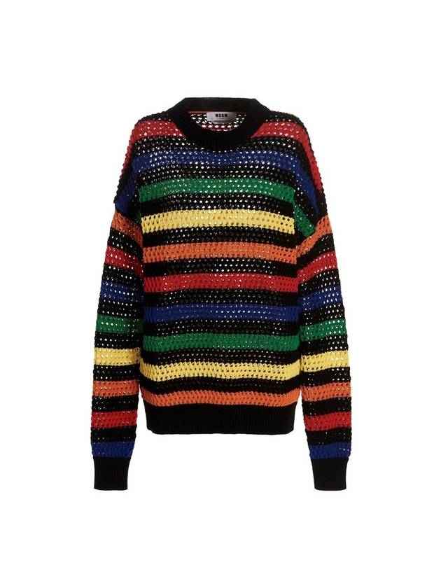 SS sweater righe multicolor 3440MM12823708399 - MSGM - BALAAN 1