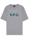 Logo Print Crew Neck Short Sleeve T-Shirt Grey - A.P.C. - BALAAN 2