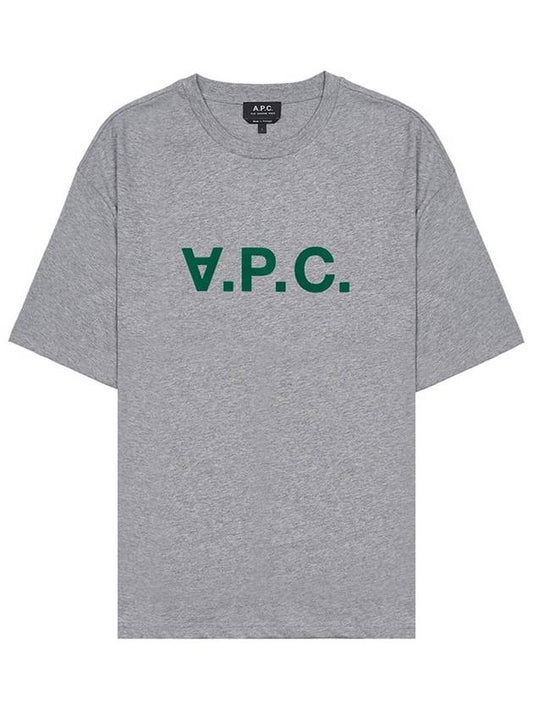 Logo Print Crew Neck Short Sleeve T-Shirt Grey - A.P.C. - BALAAN 2