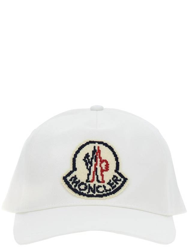 Logo Patch Ball Cap White - MONCLER - BALAAN 2