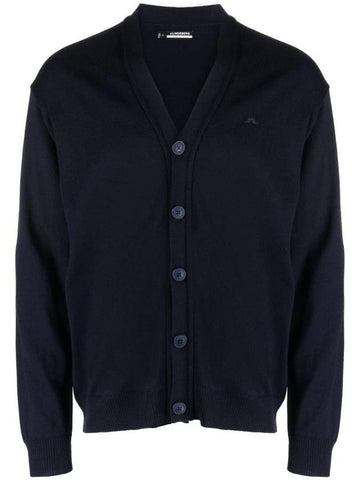 Lucas Merino Wool Knit Cardigan Navy - J.LINDEBERG - BALAAN 1