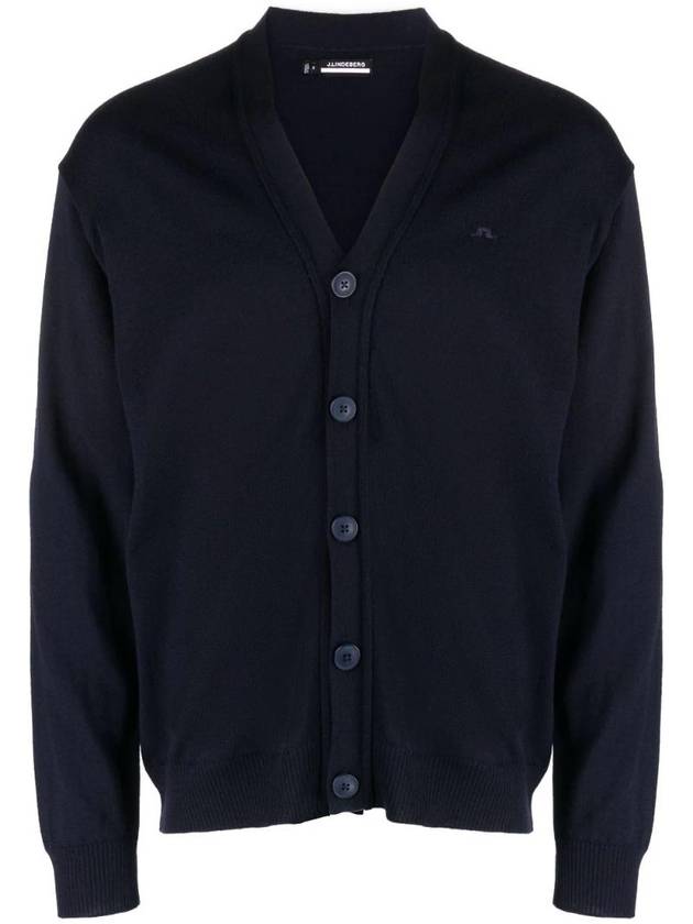 Lucas Merino Wool Knit Cardigan Navy - J.LINDEBERG - BALAAN 1