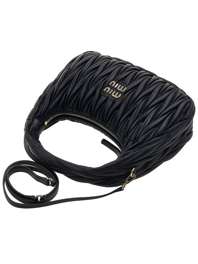 Wander Materasse Nappa Leather Shoulder Bag Black - MIU MIU - BALAAN 5