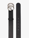 Double G Buckle Leather Belt Black - GUCCI - BALAAN 4