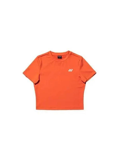 YONEX 245TS013F Orange Women s Color Point Crop Short Sleeve T Shirt - YOUNESS - BALAAN 1