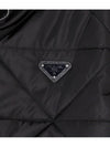 Triangle Logo Re-Nylon Wool Padded Jacket Black - PRADA - BALAAN 5