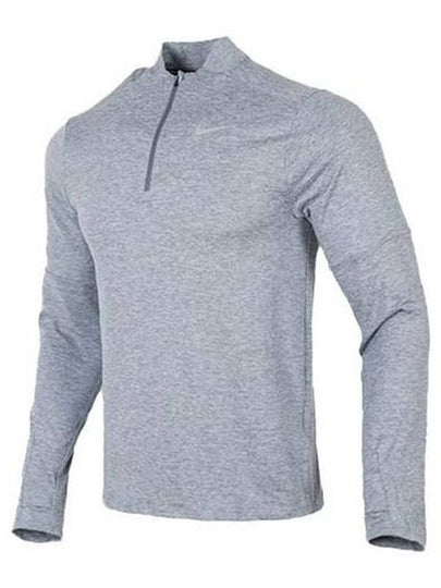 Dri Fit Element Half Zip Running Long Sleeve T-Shirt Grey - NIKE - BALAAN 2