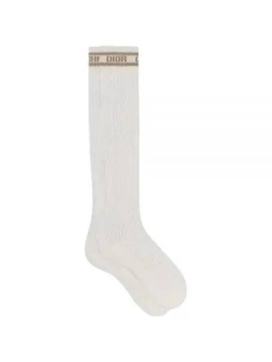 Logo Embroidery Socks White - DIOR - BALAAN 2