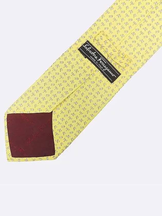 Ferragamo yellow color tie fashion accessories - SALVATORE FERRAGAMO - BALAAN 3