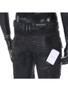 Oil Coating Biker Jeans Black - BALMAIN - BALAAN 4