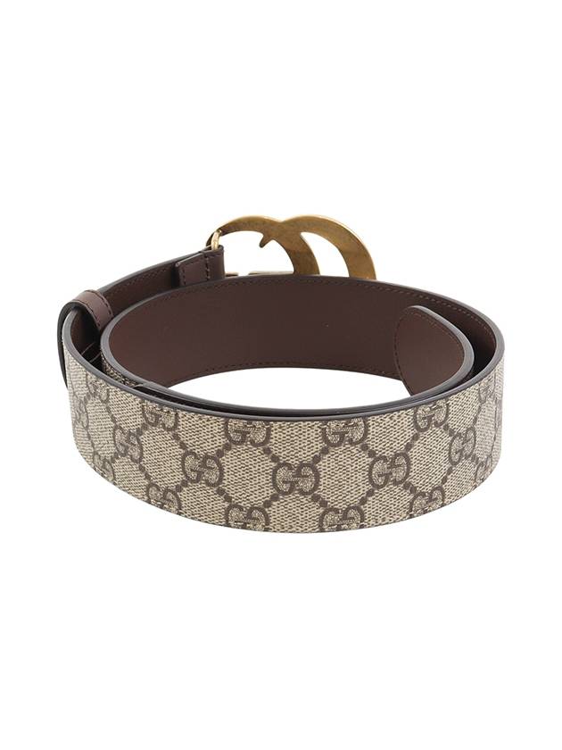 GG Buckle Leather Belt Gold - GUCCI - BALAAN.