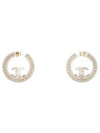 Gold Black CC Crystal Earrings AB9143 - CHANEL - BALAAN 2