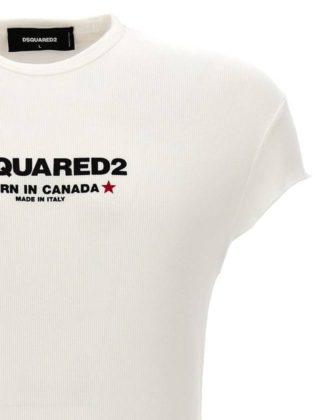 Short Sleeve T-Shirt S71GD1382S24623100 White - DSQUARED2 - BALAAN 4