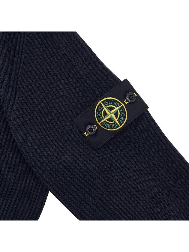 Wappen Patch Wool Turtleneck  Navy - STONE ISLAND - BALAAN 6