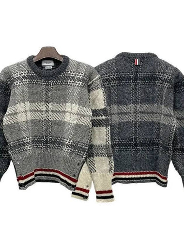 Donegal tartan striped knit M 35817380 1094809 - THOM BROWNE - BALAAN 1