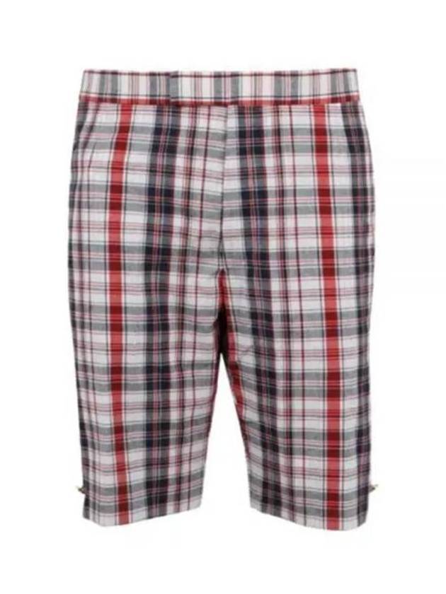 Multicolor Striped Plaid Classic Backstrap Shorts - THOM BROWNE - BALAAN 2