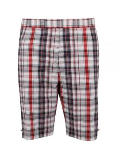 Multicolor Striped Plaid Classic Backstrap Shorts - THOM BROWNE - BALAAN 2