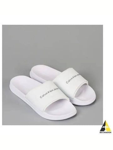 JEANS Men s White Norwich Slippers YM00361 YBR - CALVIN KLEIN - BALAAN 1