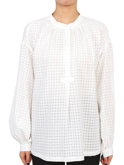 Flora Orphanwork Tartan Blouse White - A.P.C. - BALAAN 2