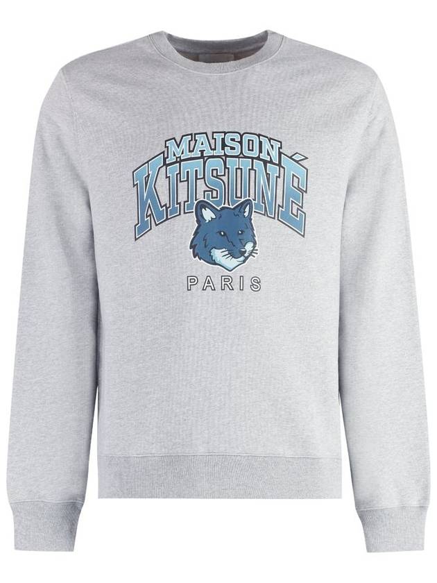 Campus Fox Regular Sweatshirt Light Grey Melange - MAISON KITSUNE - BALAAN 2