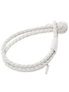 Intrecciato Double Weaving Bracelet White - BOTTEGA VENETA - BALAAN 4