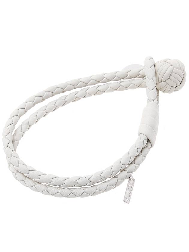 Intrecciato Double Weaving Bracelet White - BOTTEGA VENETA - BALAAN 4